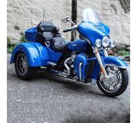 Modèle de Moto Modèle Réduit en Alliage Moulé sous Pression pour Harley pour Davidson TRI Glide Ultra À L'échelle 1/9 Cadeaux De Noël avec Son Et Lumière pour Moto(Turquesa)