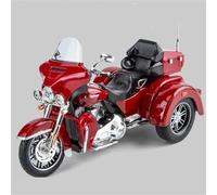 Modèle de Moto Modèle Réduit en Alliage Moulé sous Pression pour Harley pour Davidson TRI Glide Ultra À L'échelle 1/9 Cadeaux De Noël avec Son Et Lumière pour Moto(Rosso)