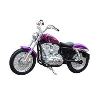 Modèle de moto Pour Harley Davidson 2013 XL 1200V 72, 1:18 Simulation Totale Voiture Sport Moto Mini Véhicule Ornement Collection Cadeau Homme(Purple)