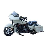 Modèle de moto Pour Harley-Davidson 2018 CVO Road Glide 1:18 Grey Vehicle Factory Static Die-Cast Simulation Véhicule De Sport Car Motorcycle(White)