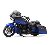 Modèle de moto Pour Harley-Davidson 2018 CVO Road Glide 1:18 Grey Vehicle Factory Static Die-Cast Simulation Véhicule De Sport Car Motorcycle(Blue)