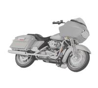 Modèle de moto Pour Harley-Davidson Moto 2002 FLTR Road Glide 1:18 Réplique Miniature En Alliage Moulé Sous Pression Moto Figurine Cadeau Voiture D'exposition(Gray White)