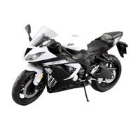 Modèle de moto Pour Kawasaki Ninja ZX-6R 1/12 Course Motocross Modèle Simulation Métal Rue Locomotive Moulé Sous Pression Véhicule Réplique Collection Jouet Cadeau(ZX6R white)