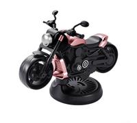 Modèle de moto rotatif pour décoration d'aromathérapie de voiture, design en alliage et ABS avec roulements lisses, ajoute un parfum fruité à l'intérieur du véhicule (citron)