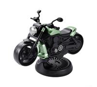 Modèle de moto rotatif pour décoration d'aromathérapie de voiture, design en alliage et ABS avec roulements lisses, ajoute un parfum fruité à l'intérieur du véhicule (gardénia)
