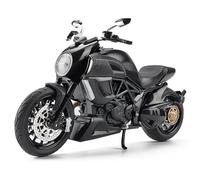 Modèle de Moto Simulation Échelle 1:12 pour Ducati Diavel, Moto Tout-Terrain, Modèle en Alliage, Son Et Lumière, Moulé sous Pression, Véhicule, Jouet, Cadeau(Nero)