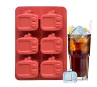 Modèle de moule TV - Motif glace en silicium - Moule à la télévision - Moule à cube froid - Easy Pop Out Ice Maker Plastique Silicone Reverw Summer Boisson froide Anti-rires Utile pour les réunions de