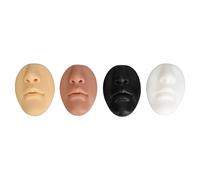 Modèle de Nez en Silicone, 4 Modèles de Modèle de Couleur en Cuir Réutilisables pour Percer avec un Support Acrylique pour les Débutants