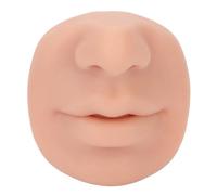 Modèle de nez en silicone avec bouche souple et flexible, imitation de nez réutilisable pour l'enseignement (Teint moyen)