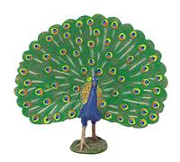 Modèle de paon de simulation, jouets éducatifs de la petite enfance en plastique modèle d'oiseau modèle de paon décoration, pour la décoration de bureau à domicile, ornement(M-1434 Peacock)