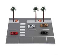 Modèle de parking à l'échelle 1/64 pour affichage de rue de ville avec éclairage LED, kit de construction de parking diorama, 30 cm x 19 cm (lumière blanche chaude)