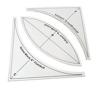 Modèle de patchwork de couture professionnel Acrylique Plié Guide d'étoiles Pochoir Professeur de ménage pour courtepointe Coussin Conception Guides Règle Modèles pour Tissu Quilt