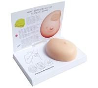 Modèle De Pathologie Du Sein Gauche, Entraîneur D'auto-examen Simulant Des Tumeurs Et Des Masses Fibrokystiques, Avec Carte Guide En Anglais, Matériau En Silicone Souple, Pour Étudiants En Médecine