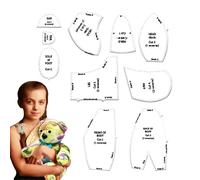 Modèle De Patrons De Memory Bear - Ensemble De Modèles De Découpe En Acrylique, 10 Règles De Motif, Kit De Modèles D'artisanat Facile À Suivre, Guide De Traçage Et De Du Tissu | Modèle