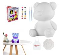 Modèle de peinture d'ours fluide, Kit de lampe d'ours à peindre soi-même Kit créatif de peinture d'ours fluide vierge Décorations de maison Art de peinture d'ours, Convient pour les cadeaux de Noël