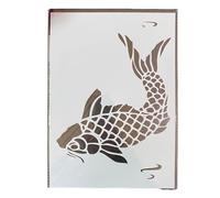 Modèle de peinture, Pochoirs muraux A4 29x21cm, Animal carpe poisson, peinture à la main, modèle de carte Scrapbook