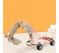 Modèle de Pelle Hydraulique en Bois STEM, Jouet éducatif à Faire Soi-même pour Enfants étudiants, Kit Complet pour Un Apprentissage Pratique, Matériel adapté aux Enfants pour Une Utilisation