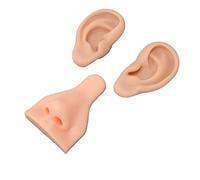 Modèle de perçage en silicone Soft Flexible Practice du corps humain Portable Portable Nez Afficher l'enseignement (Couleur de peau moyenne)