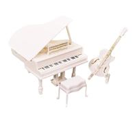 Modèle de piano, Modèle de piano pour | Tabouret miniature de piano jouet éducatif - Modèle d'instrument de musique sûr, décoration de maison miniature pour anniversaire, action de Grac