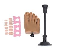 Modèle de pied d'entraînement en silicone pour nail art, haut de gamme, réaliste, réglable, flexible, support stable, pour salon de manucure à domicile, usage professionnel (Right Foot)