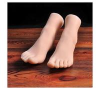 Modèle de pied en Silicone for femme, 24.5cm, accessoires tir for adulte, fétichisme des pieds, haute Simulation, artificiels, jouet fétichiste Modèle de pied en silicone(One pair,All silicone)