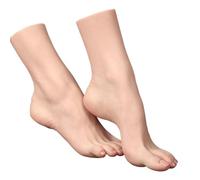 Modèle de pied en Silicone for femme, Simulation de pratique des ongles, Mannequin, fétichisme des pieds, chaussures, affichage de chaussettes, Version chauffante Z4001(Heatable Toes Bone,Left 1pcs)