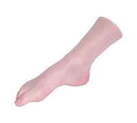 Modèle de pied en Silicone liquide 22.5cm, faux ongles féminins, pieds Mannequin, fétichiste, caoutchouc réalistes for chaussures, accessoires d'exposition pour la collecte(All silicone,Right)