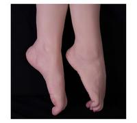 Modèle de pied en Silicone liquide 22.5cm, faux ongles féminins, pieds Mannequin, fétichiste, caoutchouc réalistes for chaussures, accessoires d'exposition pour la collecte(All silicone,One pair)
