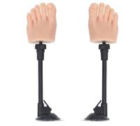 Modèle de Pied en Silicone, Texe Réglable Texture Fine Modèle de Faux Pied en Silicone, Vraie Sensation de Peau, d'entraînement à Ongles Flexible Flexible avec Stand Stable pour la Pratique de