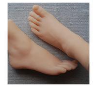 Modèle de pied for la pratique manucure accessoires films caoutchouc faux ongles affichage tachaines os cheville en plastique silicone femme Chaussure Chaussette Bijoux(Skin Toes No Bone,Right foot)