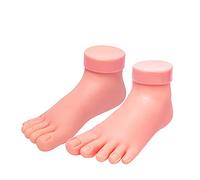 Modèle de pied réaliste en silicone Modèle de pied de la pratique des ongles Silicone mobile flexible PROTHETIC FAUS SOUFTS FAIS MONTS for NAVER TOIN D'ENTRAÎNEMENT MODÈLE TOOUSE DE MANUICURE(1 Pair)