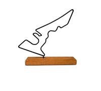 Modèle de piste F1 USA Cota United States Formula 1, Statue de piste de Formule 1, Cadeau de fan de Formule 1 Motif de piste F1 sur Base en bois, Décoration de chambre pour fan de F1, Souvenir sportif