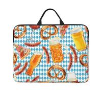 Modèle de Pizza au Pain et à la Saucisse,Housse pour Ordinateur Portable 14 Pouces, Sacoche pour Ordinateur Portable, Mallette avec poignée
