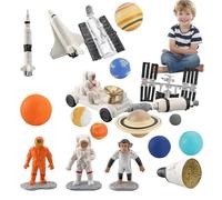 Modèle De Planète Du Système Solaire - 19 Pièces, Décoration De Bureau Dus Système Solaire | Ensemble De Bureau Planète 19 Pièces, Ornements Dus Systèmes Solaires 3D Pour Astronautes, Cadeaux Créatifs