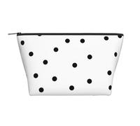 Modèle De Points sans Couture Noir Et Blanc, Trousse de Toilette Trousse de Maquillage Sac à cosmétiques Trousse de Toilette de Voyage Portable