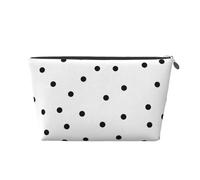 Modèle De Points sans Couture Noir Et Blanc, Trousse de Toilette Trousse de Maquillage Sac à cosmétiques Trousse de Toilette de Voyage Portable