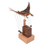 Modèle de poisson en bois, automate de créature marine, sculpture dynamique en bois à faire soi-même, pièce d'art artisanale, décoration de bureau anti-stress, produit fini