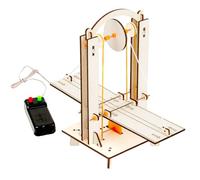 Modèle de pont-levis en bois artisanal éducatif avec fonction de télécommande, parfait pour les expériences de physique en classe, jouet de construction sûr