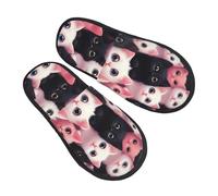 Modèle De Portrait De Groupe De Chatons Mignons Pantoufles Moelleuses Hiver Pantoufles En Peluche Maison Chaussons Pour Homme Intérieur Chambre M