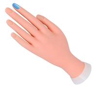 Modèle de pratique à ongles, souple en plastique pour la formation de démarreur Fake Nail Art, couleur chair 9.3 * 6.0 * 24.5cm