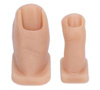 Modèle de pratique du nail art en silicone pour la réparation des ongles - Simulation d'orteil pour salon et institution de manucure professionnelle (numéro 2)