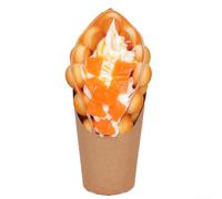 Modèle de présentation de gaufres réalistes pour décoration de boulangerie, accessoire de maquette alimentaire pour support de crème glacée, stand de marché gastronomique et magasin d'artisanat (pêche