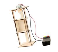 Modèle de Projet Scientifique d ' Ascenseur avec contrôleur de | Cabine élévatrice à cadre en bois avec commande manuelle pour la pratique de la construction et de l ' observation
