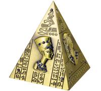Modèle de Pyramide en Métal Doré, Ornement de Bureau Rétro | Style Ancien, Forme Pyramidale, Finition Délicate, pour Chambre et Bureau, Objet Décoratif pour Garçon et Filles