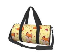 Modèle De Renard Et De Champignon, Sac de Voyage de Grande capacité, Sac à Main Rond, Sac de Voyage de Sport, fourre-Tout, Sac de Fitness