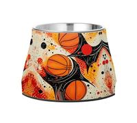 ModèLe De RéPéTition Cool De Basket-Ball Cool Gamelles AntidéRapantes pour Chiens,Empilables en Acier Inoxydable pour Chiots