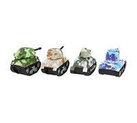 Modèle de Réservoir en Alliage Fonction de Retrait Ensemble de Jouets Militaires Hautement Simulés pour Enfants Adultes Collectionneurs 4 Pièces Réservoirs de Camouflage (Char blindé de