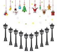 Modèle de Réverbère, Miniature Lampadaires Miniatures, 10 Pièces Miniature Lampadaires, Ferroviaire RéVerbèRe, pour DIY Dollhouse Micro Paysage Fée Jardin Accessoires, Butyeak