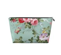 Modèle de Roses Rouges Roses élégantes Vintage, Trousse de Toilette Trousse de Maquillage Sac à cosmétiques Trousse de Toilette de Voyage Portable