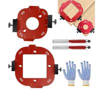Modèle De Routeur Gabarit Rayon - Modèles D'angle Rond Avec Coupe-frais Et Gants | 4 En 1 Modèle Positionnement D'arc Tool Auxiliaire Coupe Bois Pour Le Travail Du
